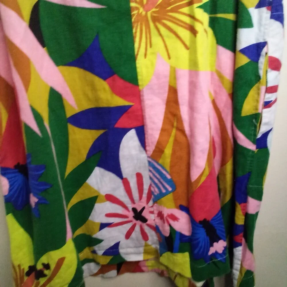 For Cynthia Dress Women XL Sleeveless Loud Pattern Linen Blend Colorful - Picture 15 of 16